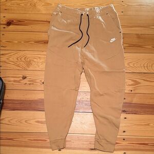 Nike Beige Joggers with Black Accents